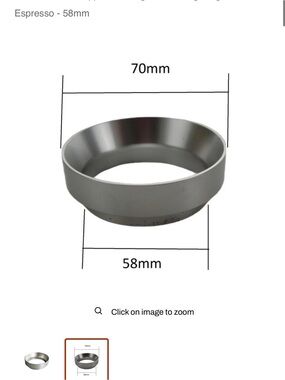 Magnetic Dosing Ring Espresso 58mm to 70mm Funnel